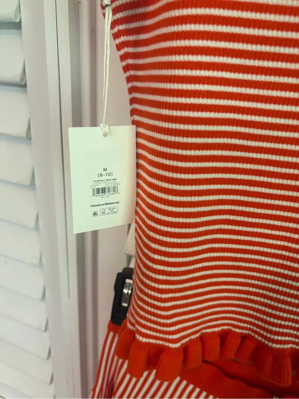 Free Assembly Orange And White Tank And Skirt Set Size Medium